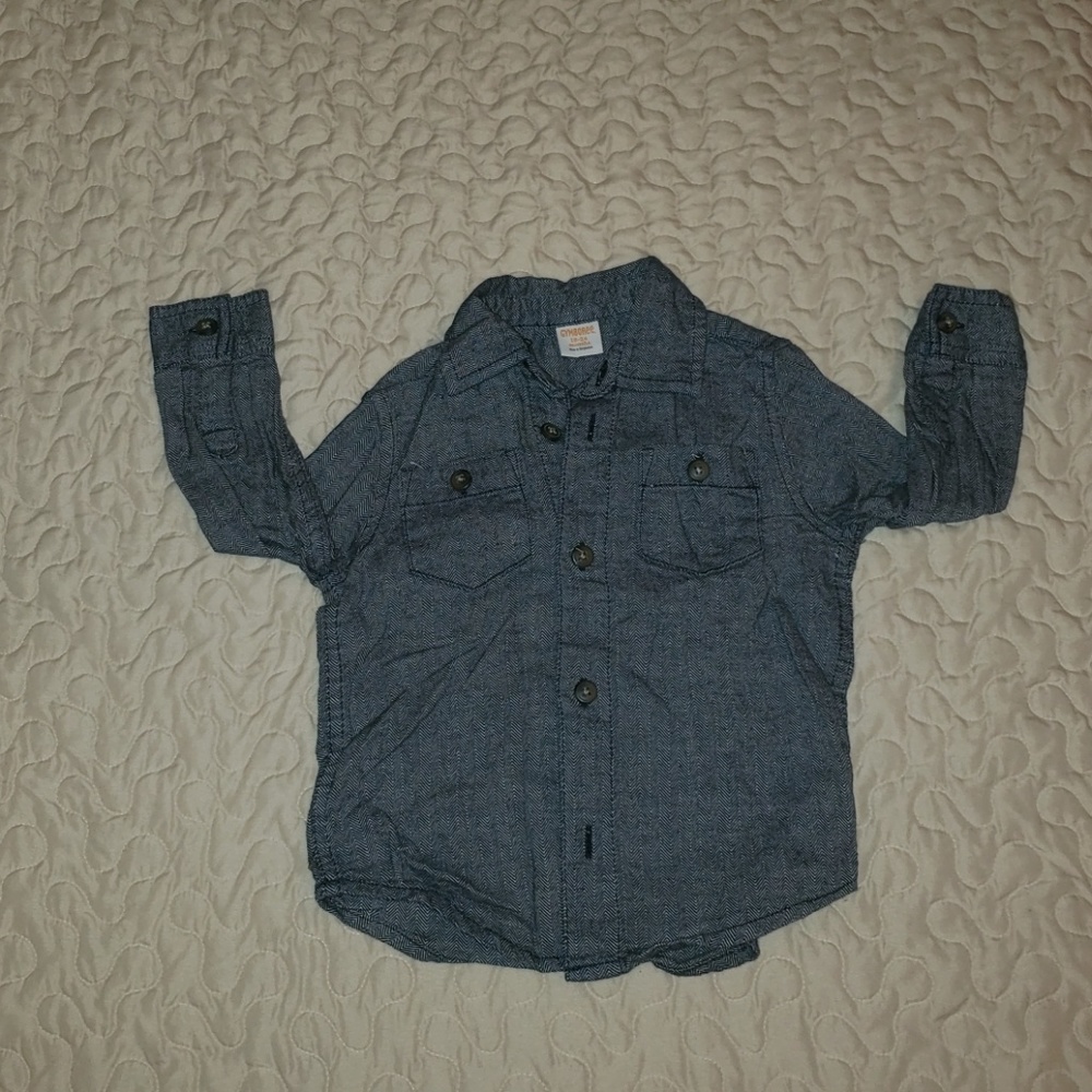 Baby boy button down